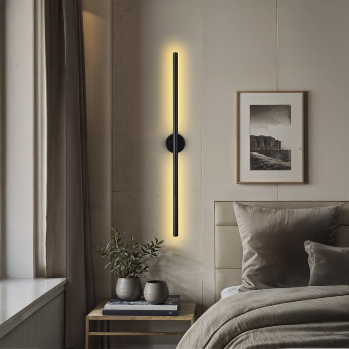 TISENIO ΦΩΤΙΣΤΙΚΟ ΤΟΙΧΟΥ-ΑΠΛΙΚΑ 75X6X6ΕΚ LED ΜΑΥΡΟ 