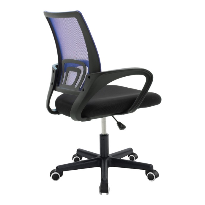 BERTO II ΚΑΡΕΚΛΑ ΓΡΑΦΕΙΟΥ 57.5X54.5X81-91ΕΚ ΜΕ ΥΦΑΣΜΑ MESH ΣΕ ΜΠΛΕ-ΜΑΥΡΗ ΑΠΟΧΡΩΣΗ 