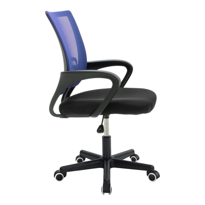 BERTO II ΚΑΡΕΚΛΑ ΓΡΑΦΕΙΟΥ 57.5X54.5X81-91ΕΚ ΜΕ ΥΦΑΣΜΑ MESH ΣΕ ΜΠΛΕ-ΜΑΥΡΗ ΑΠΟΧΡΩΣΗ 