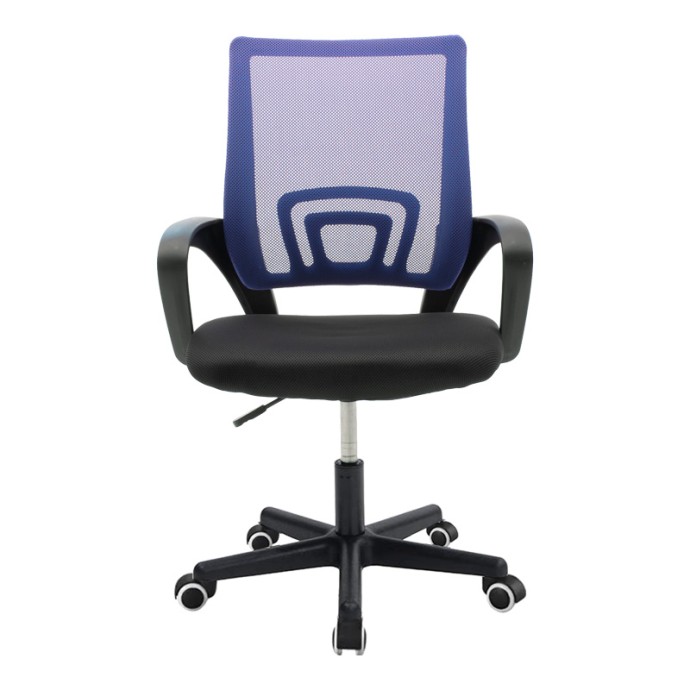 BERTO II ΚΑΡΕΚΛΑ ΓΡΑΦΕΙΟΥ 57.5X54.5X81-91ΕΚ ΜΕ ΥΦΑΣΜΑ MESH ΣΕ ΜΠΛΕ-ΜΑΥΡΗ ΑΠΟΧΡΩΣΗ 