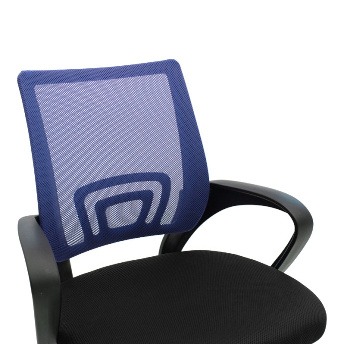 BERTO II ΚΑΡΕΚΛΑ ΓΡΑΦΕΙΟΥ 57.5X54.5X81-91ΕΚ ΜΕ ΥΦΑΣΜΑ MESH ΣΕ ΜΠΛΕ-ΜΑΥΡΗ ΑΠΟΧΡΩΣΗ 