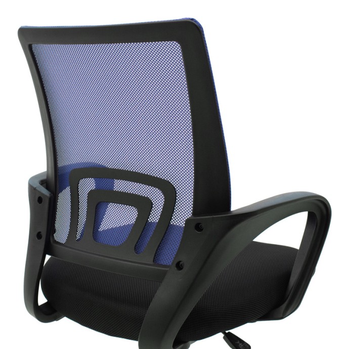 BERTO II ΚΑΡΕΚΛΑ ΓΡΑΦΕΙΟΥ 57.5X54.5X81-91ΕΚ ΜΕ ΥΦΑΣΜΑ MESH ΣΕ ΜΠΛΕ-ΜΑΥΡΗ ΑΠΟΧΡΩΣΗ 