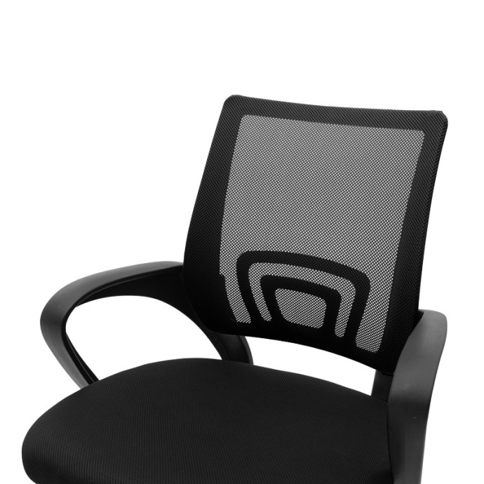 BERTO II ΚΑΡΕΚΛΑ ΓΡΑΦΕΙΟΥ 57.5X54.5X81-91ΕΚ ΜΕ ΥΦΑΣΜΑ MESH ΣΕ ΜΑΥΡΗ ΑΠΟΧΡΩΣΗ 