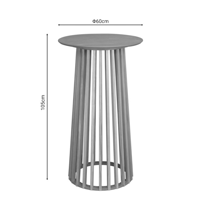 DOMONIC ΤΡΑΠΕΖΙ ΜΠΑΡ Φ60X105ΕΚ MDF ΦΥΣΙΚΟ 