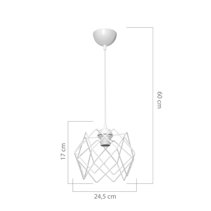 TEEBY ΦΩΤΙΣΤΙΚΟ ΟΡΟΦΗΣ E27 ΜΟΝΟΦΩΤΟ  Φ22X17ΕΚ ΜΕΤΑΛΛΟ ΣΕ ΛΕΥΚΗ ΑΠΟΧΡΩΣΗ 