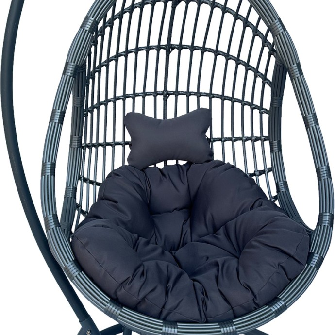 CUNGO ΚΟΥΝΙΑ ΦΩΛΙΑ ΜΕ ΒΑΣΗ 125X105X195ΕΚ ΜΕΤΑΛΛΟ - PE RATTAN ΣΕ ΓΚΡΙ ΑΠΟΧΡΩΣΗ 