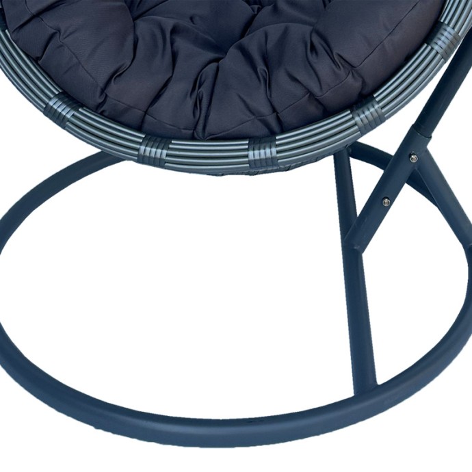 CUNGO ΚΟΥΝΙΑ ΦΩΛΙΑ ΜΕ ΒΑΣΗ 125X105X195ΕΚ ΜΕΤΑΛΛΟ - PE RATTAN ΣΕ ΓΚΡΙ ΑΠΟΧΡΩΣΗ 
