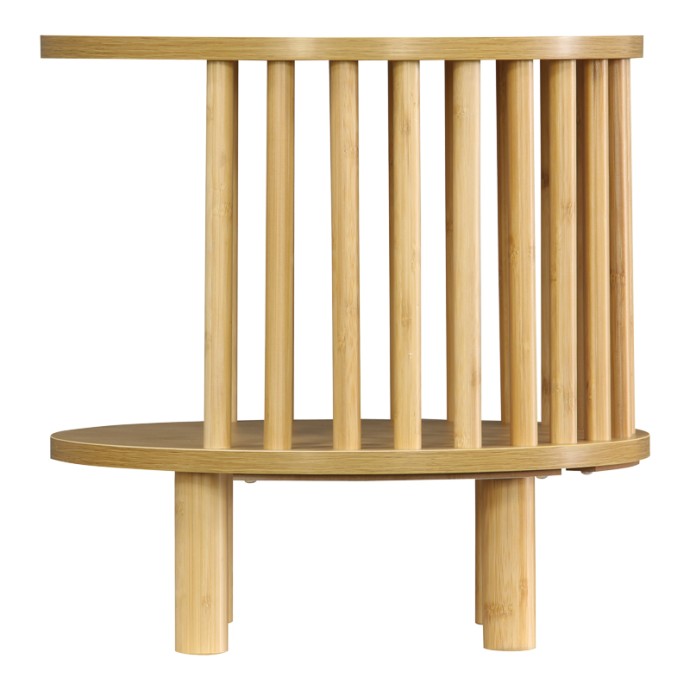 NODIAL ΚΟΜΟΔΙΝΟΦ40X40ΕΚ MDF/BAMBOO ΣΕ ΦΥΣΙΚΗ ΑΠΟΧΡΩΣΗ 