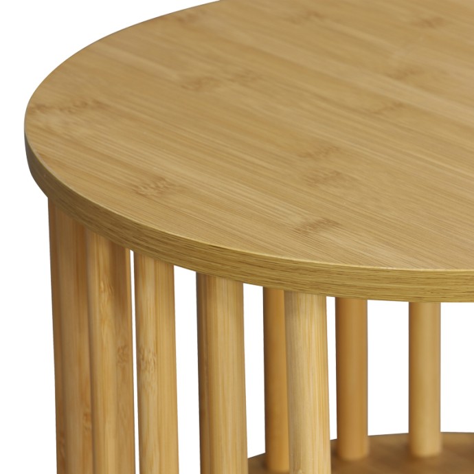 NODIAL ΚΟΜΟΔΙΝΟΦ40X40ΕΚ MDF/BAMBOO ΣΕ ΦΥΣΙΚΗ ΑΠΟΧΡΩΣΗ 