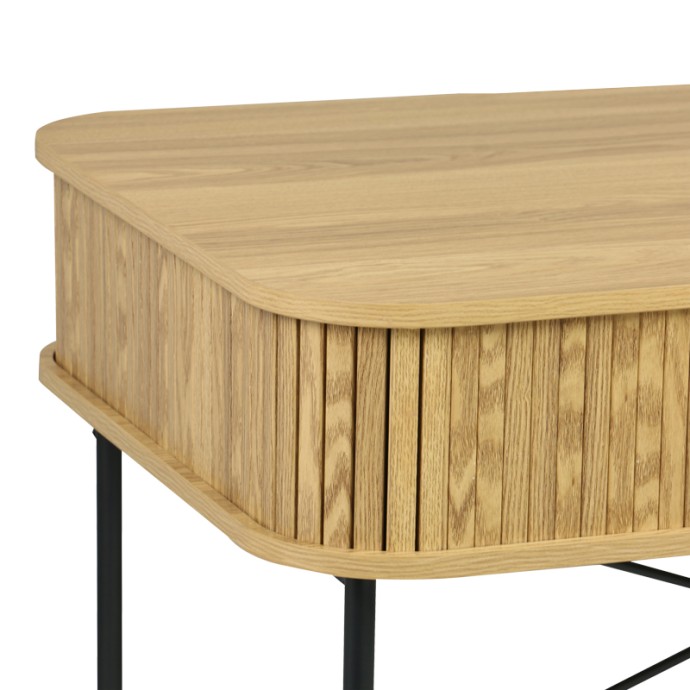 SCANDI ΚΟΝΣΟΛΑ 120X60X76,5ΕΚ MDF/METAL ΦΥΣΙΚΗ ΑΠΟΧΡΩΣΗ|ΜΕΤΑΛΛΙΚΑ ΜΑΥΡΑ ΠΟΔΙΑ 