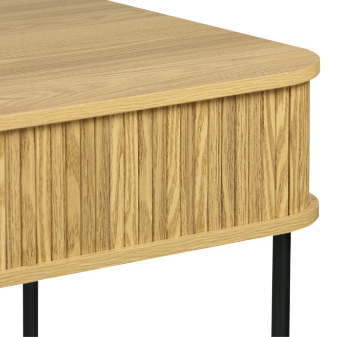 SCANDI ΚΟΝΣΟΛΑ 120X60X76,5ΕΚ MDF/METAL ΦΥΣΙΚΗ ΑΠΟΧΡΩΣΗ|ΜΕΤΑΛΛΙΚΑ ΜΑΥΡΑ ΠΟΔΙΑ 