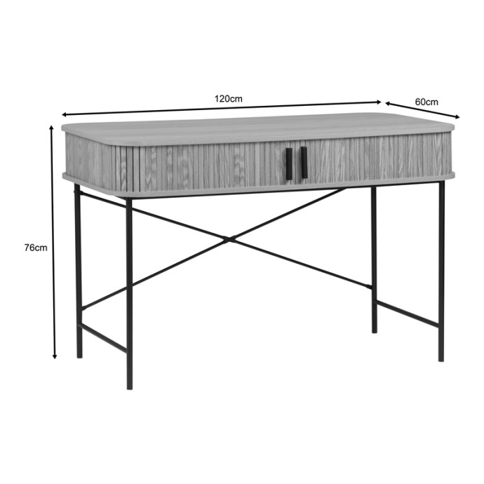 SCANDI ΚΟΝΣΟΛΑ 120X60X76,5ΕΚ MDF/METAL ΦΥΣΙΚΗ ΑΠΟΧΡΩΣΗ|ΜΕΤΑΛΛΙΚΑ ΜΑΥΡΑ ΠΟΔΙΑ 