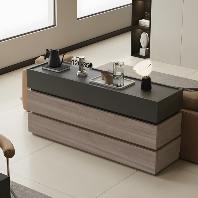 SONLEN ΣΥΡΤΑΡΙΕΡΑ 120X40X72ΕΚ MDF ΑΝΘΡΑΚΙ-SONOMA