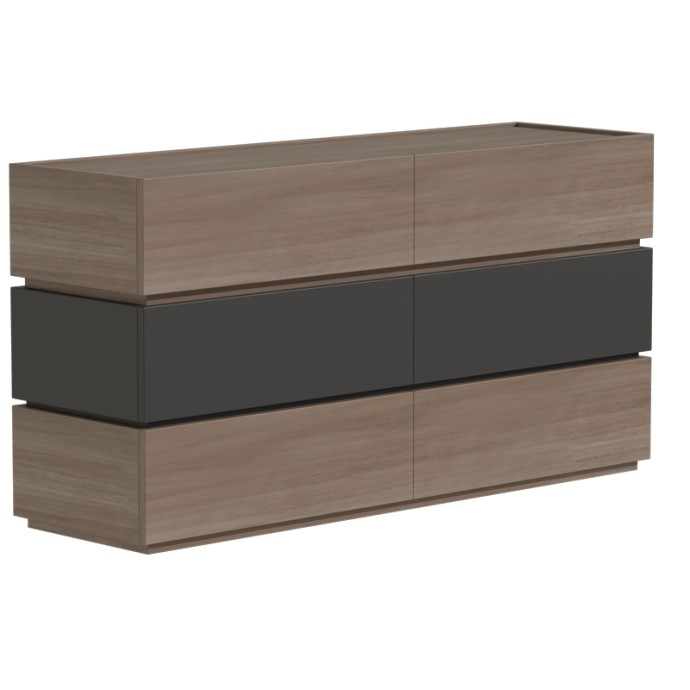 SONLEN ΣΥΡΤΑΡΙΕΡΑ 120X40X72ΕΚ MDF ΑΝΘΡΑΚΙ-SONOMA