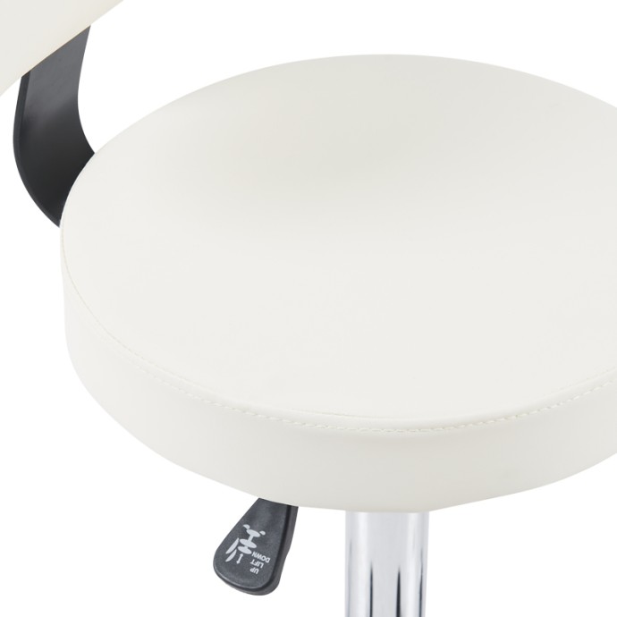 MAFESHI  ΚΑΡΕΚΛΑ ΓΡΑΦΕΙΟΥ ΤΡΟΧΗΛΑΤΗ 45X44X70-82ΕΚ PU ΛΕΥΚΟ