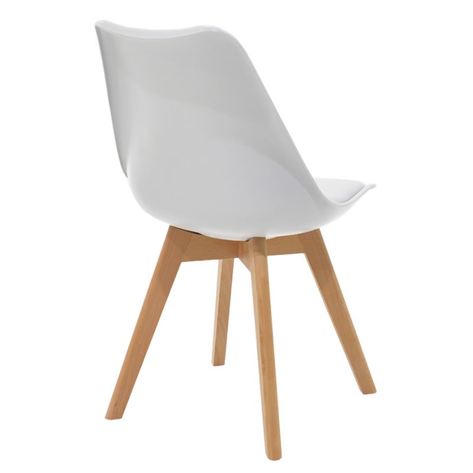 GASTON ΚΑΡΕΚΛΑ 47.5x57xY80.5cm PP-PU ΛΕΥΚΟ-ΦΥΣΙΚΟ ΠΟΔΙ