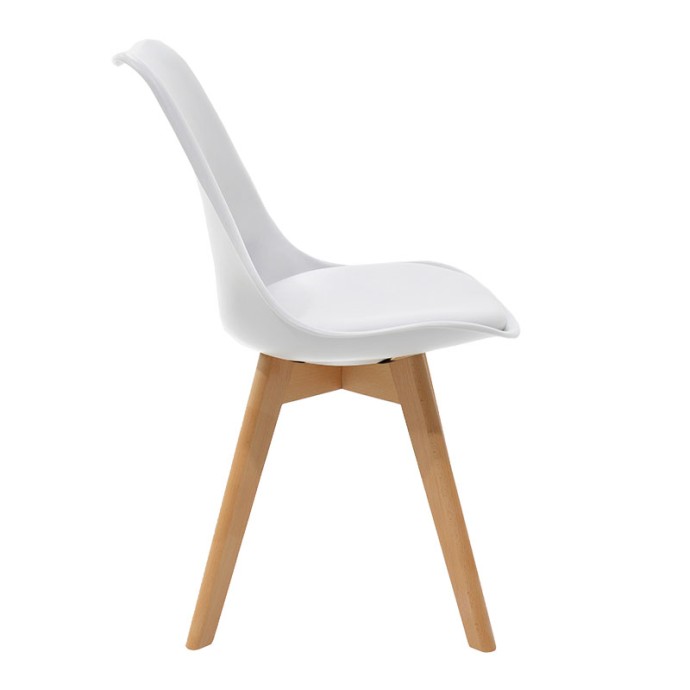 GASTON ΚΑΡΕΚΛΑ 47.5x57xY80.5cm PP-PU ΛΕΥΚΟ-ΦΥΣΙΚΟ ΠΟΔΙ