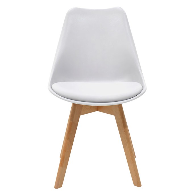 GASTON ΚΑΡΕΚΛΑ 47.5x57xY80.5cm PP-PU ΛΕΥΚΟ-ΦΥΣΙΚΟ ΠΟΔΙ