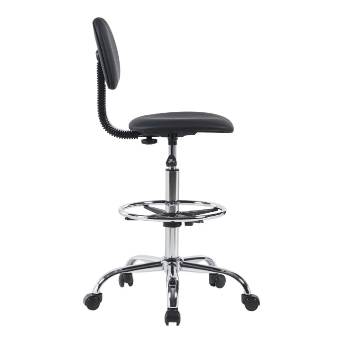ICINA ΚΑΡΕΚΛΑ ΓΡΑΦΕΙΟΥ 58X54X102-123ΕΚ PU ΜΑΥΡΟ