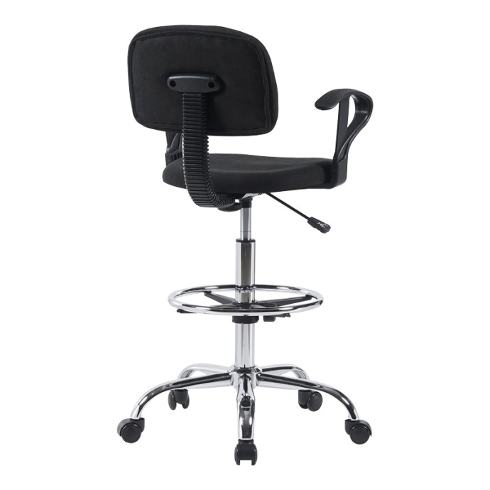 ICINA Ι ΚΑΡΕΚΛΑ ΡΕΣΕΨΙΟΝ 58X54X102-123cm ΥΦΑΣΜΑ ΜΑΥΡΗ 