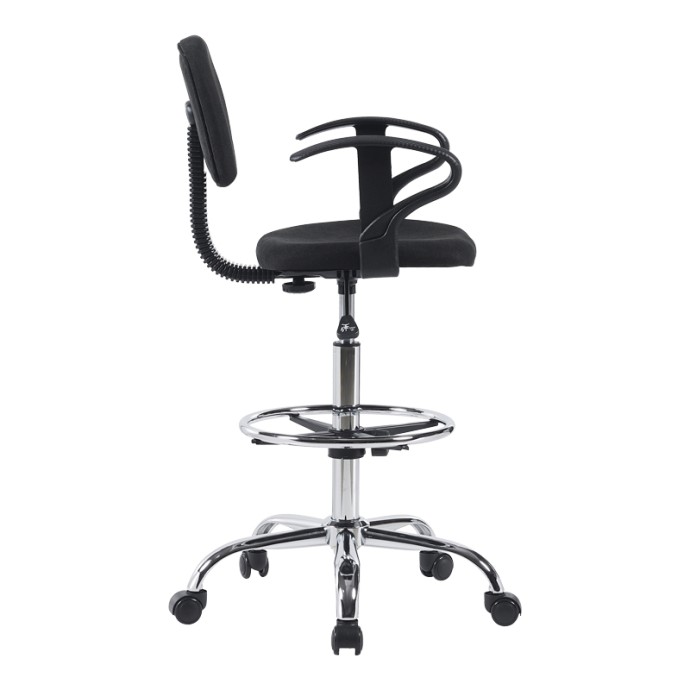 ICINA Ι ΚΑΡΕΚΛΑ ΡΕΣΕΨΙΟΝ 58X54X102-123cm ΥΦΑΣΜΑ ΜΑΥΡΗ 