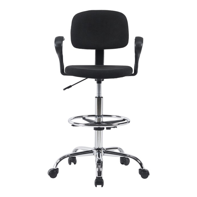 ICINA Ι ΚΑΡΕΚΛΑ ΡΕΣΕΨΙΟΝ 58X54X102-123cm ΥΦΑΣΜΑ ΜΑΥΡΗ 
