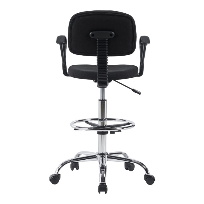 ICINA Ι ΚΑΡΕΚΛΑ ΡΕΣΕΨΙΟΝ 58X54X102-123cm ΥΦΑΣΜΑ ΜΑΥΡΗ 