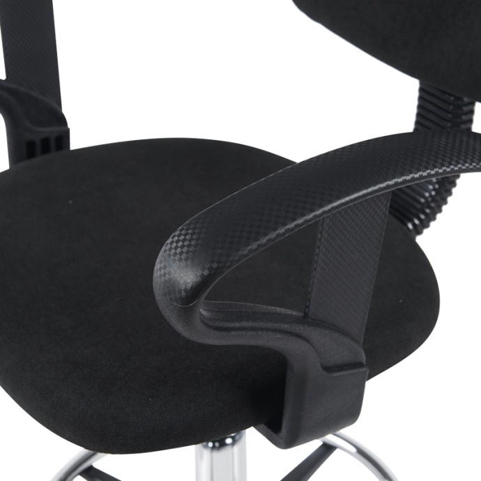 ICINA Ι ΚΑΡΕΚΛΑ ΡΕΣΕΨΙΟΝ 58X54X102-123cm ΥΦΑΣΜΑ ΜΑΥΡΗ 