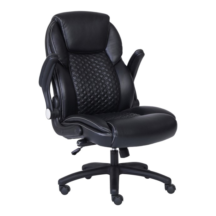 DESAIN ΚΑΡΕΚΛΑ ΓΡΑΦΕΙΟΥ ΔΙΕΥΘΥΝΤΗ 74X73X108-116ΕΚ PU ΜΑΥΡΟ