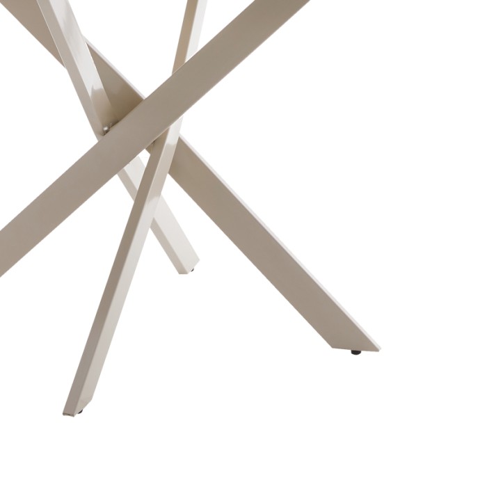 DAMMERO ΤΡΑΠΕΖΙ MDF Φ100X75ΕΚ ΚΡΕΜ ΑΠΟΧΡΩΣΗ ΜΕ ΠΟΔΙ ΚΡΕΜ ΜΕΤΑΛΛΟ 