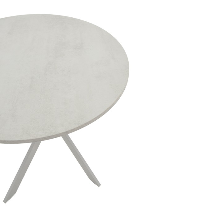DAMMERO ΤΡΑΠΕΖΙ MDF Φ100X75ΕΚ ΣΕ ΓΚΡΙ ΑΠΟΧΡΩΣΗ ΜΕ ΠΟΔΙ ΓΚΡΙ ΜΕΤΑΛΛΟ 