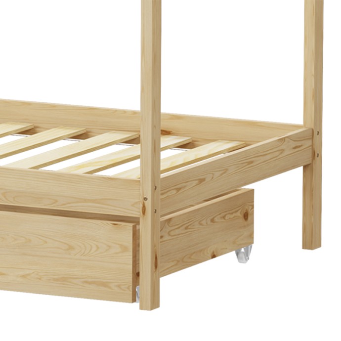 ΠΑΙΔΙΚΟ ΚΡΕΒΑΤΙ MELLIN Τ.MONTESSORI ΜΕ 2 ΣΥΡΤΑΡΙΑ ΞΥΛΟ ΠΕΥΚΟΥ ΣΕ ΦΥΣΙΚΗ ΑΠΟΧΡΩΣΗ 90X190ΕΚ