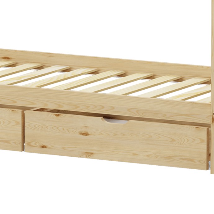 ΠΑΙΔΙΚΟ ΚΡΕΒΑΤΙ MELLIN Τ.MONTESSORI ΜΕ 2 ΣΥΡΤΑΡΙΑ ΞΥΛΟ ΠΕΥΚΟΥ ΣΕ ΦΥΣΙΚΗ ΑΠΟΧΡΩΣΗ 90X190ΕΚ