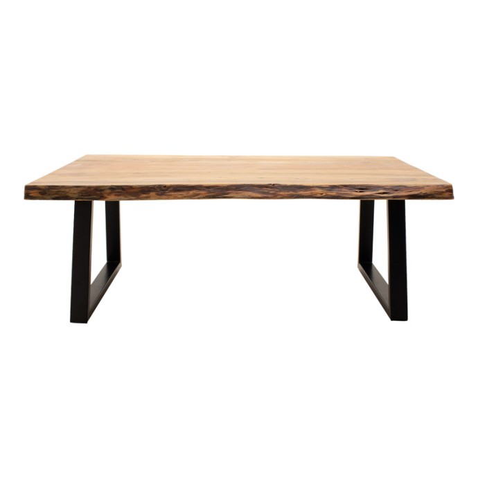 MILES SLIM ΤΡΑΠΕΖΙ ΣΑΛΟΝΙΟΥ 115X60X45ΕΚ ΜΑΣΙΦ ΞΥΛΟ ΑΚΑΚΙΑΣ ΣΕ ΦΥΣΙΚΗ ΑΠΟΧΡΩΣΗ ΜΕ ΜΑΥΡΑ ΜΕΤΑΛΛΙΚΑ ΠΟΔΙΑ 