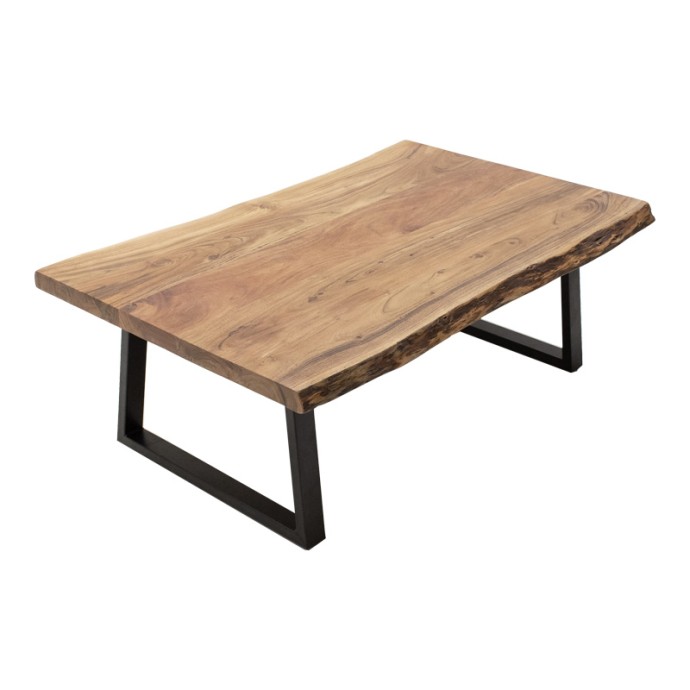 MILES SLIM ΤΡΑΠΕΖΙ ΣΑΛΟΝΙΟΥ 115X60X45ΕΚ ΜΑΣΙΦ ΞΥΛΟ ΑΚΑΚΙΑΣ ΣΕ ΦΥΣΙΚΗ ΑΠΟΧΡΩΣΗ ΜΕ ΜΑΥΡΑ ΜΕΤΑΛΛΙΚΑ ΠΟΔΙΑ 