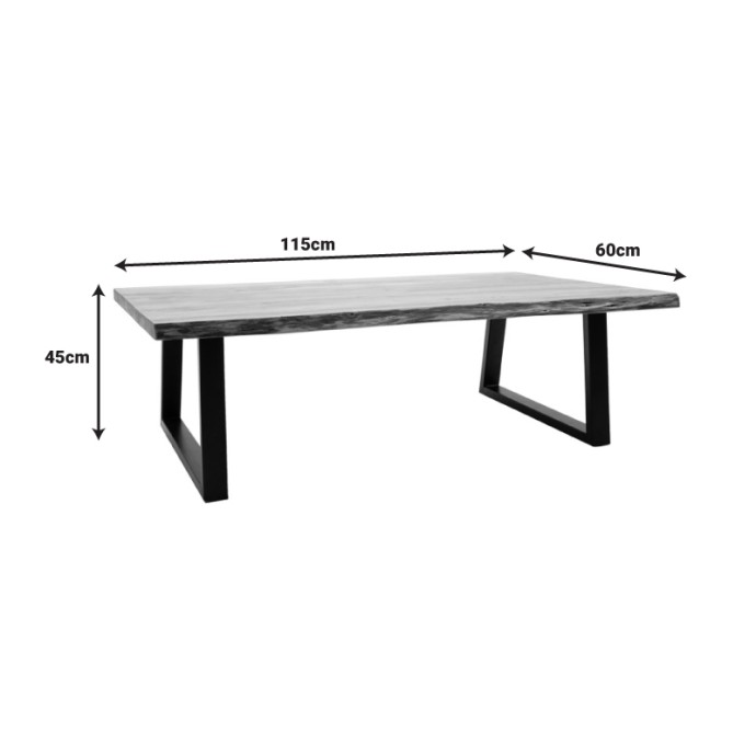 MILES SLIM ΤΡΑΠΕΖΙ ΣΑΛΟΝΙΟΥ 115X60X45ΕΚ ΜΑΣΙΦ ΞΥΛΟ ΑΚΑΚΙΑΣ ΣΕ ΦΥΣΙΚΗ ΑΠΟΧΡΩΣΗ ΜΕ ΜΑΥΡΑ ΜΕΤΑΛΛΙΚΑ ΠΟΔΙΑ 