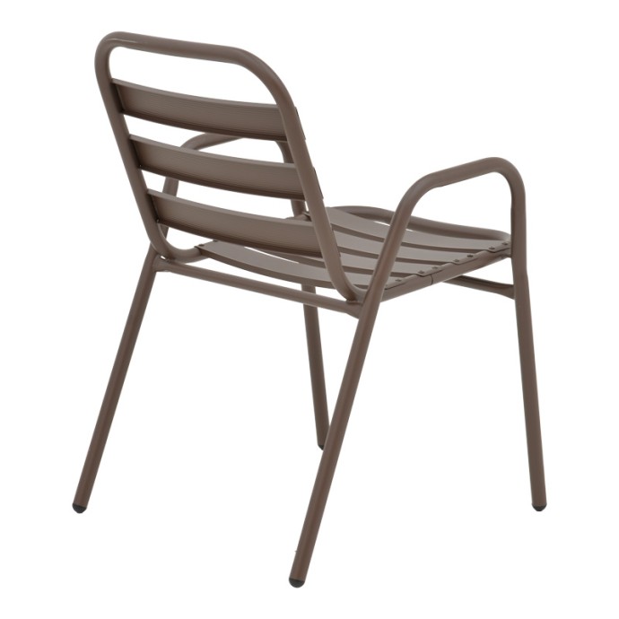 ΤΡΑΠΕΖΑΡΙΑ WATSON-SUSSIE 60X60X70ΕΚ ΜΕΤΑΛΛΟ ΚΑΦΕ-ΓΥΑΛΙ 
