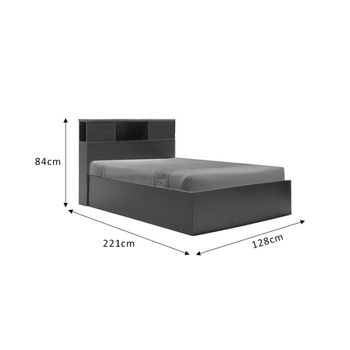OLYMPUS ΚΡΕΒΑΤΙ ΗΜΙΔΙΠΛΟ (ΓΙΑ ΣΤΡΩΜΑ 120X200ΕΚ) WENGE 