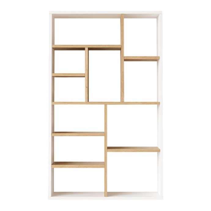 BOTECA ΒΙΒΛΙΟΘΗΚΗ 10ΘΕΣΕΩΝ 75X22X123.6ΕΚ ΦΥΣΙΚΟ-ΛΕΥΚΟ