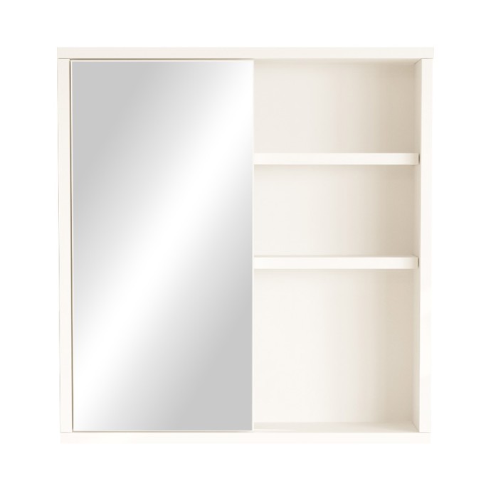 ΝΤΟΥΛΑΠΙ ΜΠΑΝΙΟΥ BAGNO ΜΕ ΚΑΘΡΕΠΤΗ 60X14.5X63.6ΕΚ ΛΕΥΚΟ