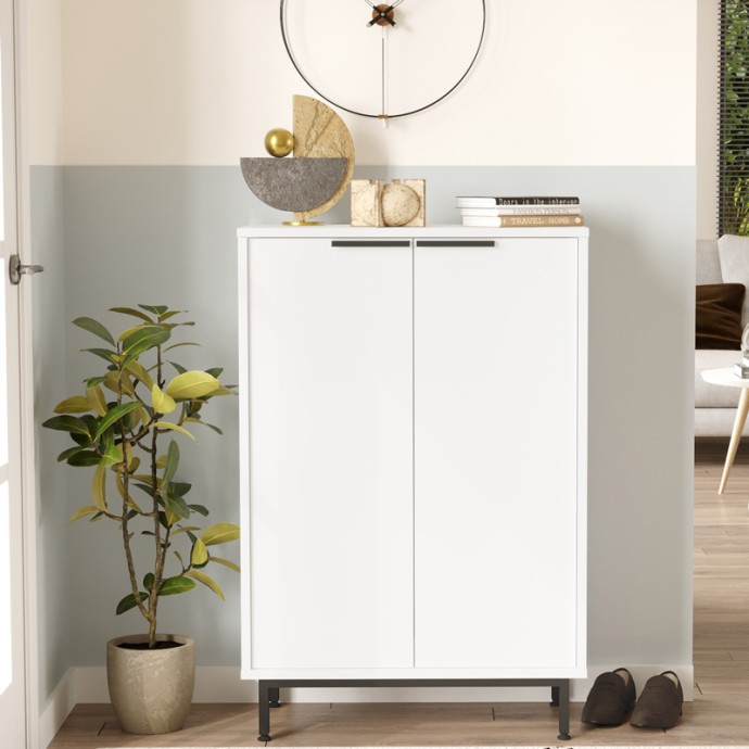 KINGA ΠΑΠΟΥΤΣΟΘΗΚΗ 5ΡΑΦΙΩΝ 72X35.5X105.6ΕΚ ΛΕΥΚΗ 