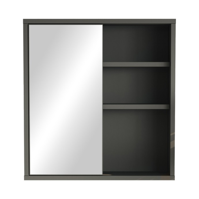 BAGNO ΝΤΟΥΛΑΠΙ ΜΠΑΝΙΟΥ ΜΕ ΚΑΘΡΕΠΤΗ 60X14.5X63.6ΕΚ ΑΝΘΡΑΚΙ 