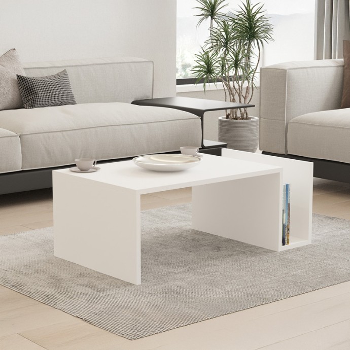 POKO ΤΡΑΠΕΖΙ ΣΑΛΟΝΙΟΥ ΣΕ ΛΕΥΚΗ ΑΠΟΧΡΩΣΗ 86.8X50X32,4ΕΚ