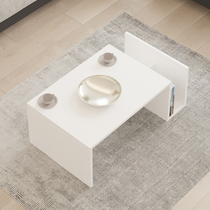 POKO ΤΡΑΠΕΖΙ ΣΑΛΟΝΙΟΥ ΣΕ ΛΕΥΚΗ ΑΠΟΧΡΩΣΗ 86.8X50X32,4ΕΚ