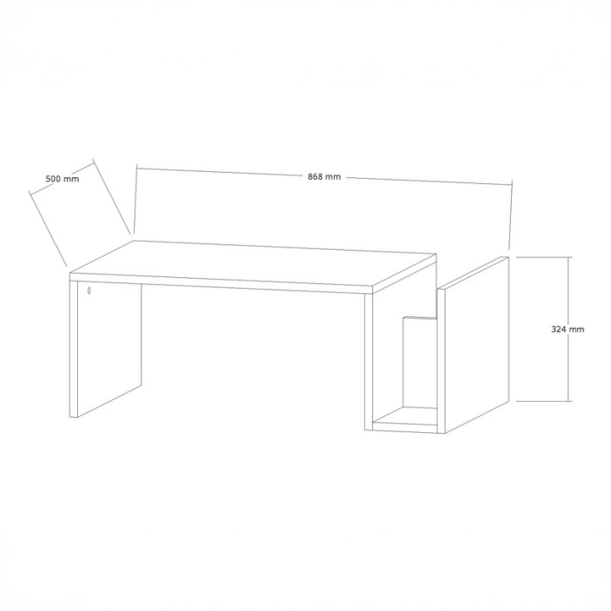 POKO ΤΡΑΠΕΖΙ ΣΑΛΟΝΙΟΥ ΣΕ ΛΕΥΚΗ ΑΠΟΧΡΩΣΗ 86.8X50X32,4ΕΚ