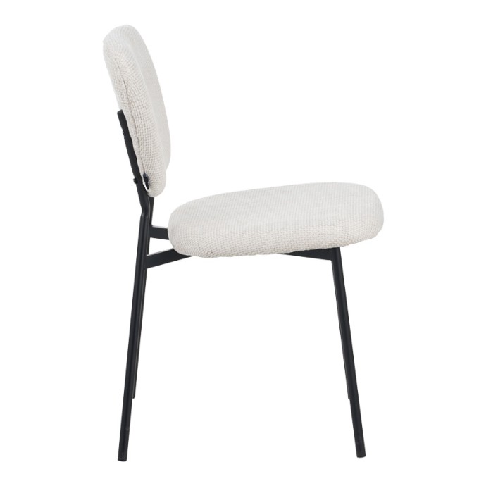 CATHAIR ΚΑΡΕΚΛΑ 68X66X82.5ΕΚ ΜΠΟΥΚΛΕ ΥΦΑΣΜΑ ΣΕ ΜΠΕΖ ΑΠΟΧΡΩΣΗ ΜΕ ΜΑΥΡΑ ΜΕΤΑΛΛΙΚΑ ΠΟΔΙΑ 