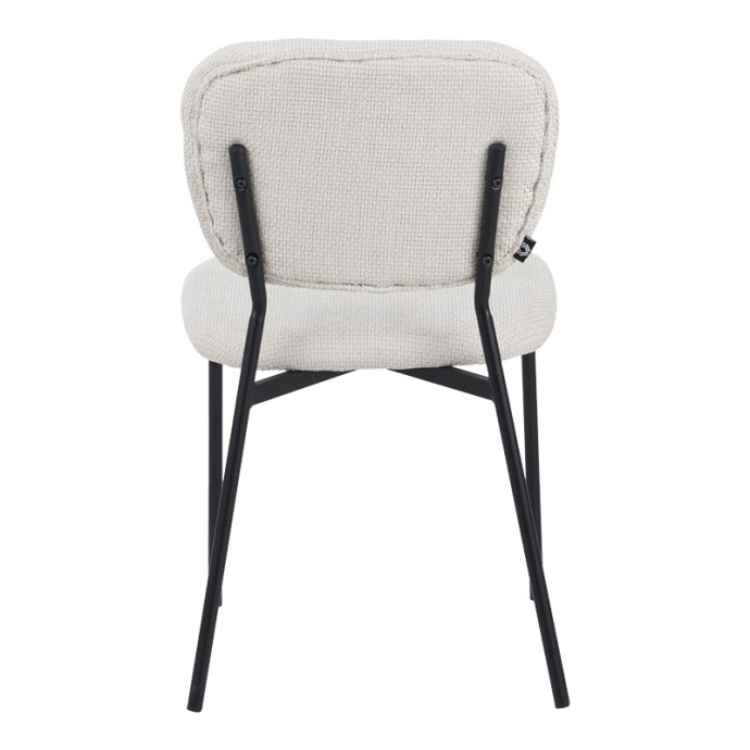 CATHAIR ΚΑΡΕΚΛΑ 68X66X82.5ΕΚ ΜΠΟΥΚΛΕ ΥΦΑΣΜΑ ΣΕ ΜΠΕΖ ΑΠΟΧΡΩΣΗ ΜΕ ΜΑΥΡΑ ΜΕΤΑΛΛΙΚΑ ΠΟΔΙΑ 