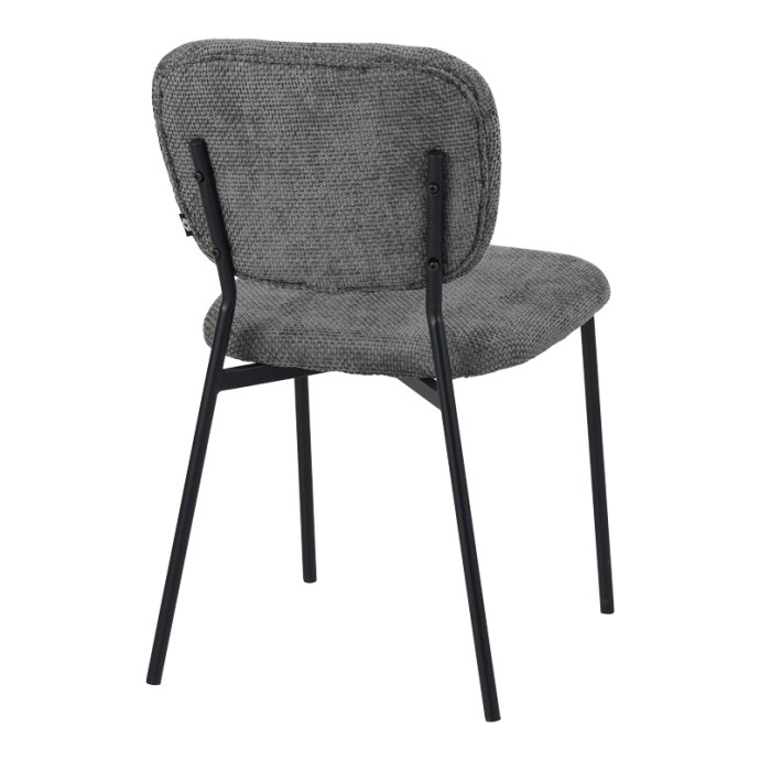 CATHAIR ΚΑΡΕΚΛΑ ΜΠΟΥΚΛΕ 68X66X82.5ΕΚ ΥΦΑΣΜΑ ΓΚΡΙ ΜΕ ΜΑΥΡΑ ΜΕΤΑΛΛΙΚΑ ΠΟΔΙΑ 