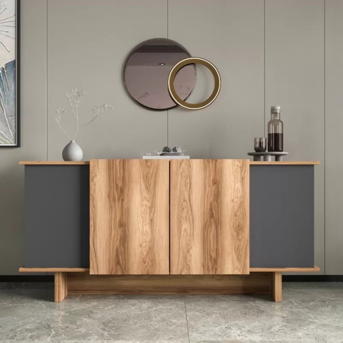 DIONA ΜΠΟΥΦΕΣ ΣΕ ΑΝΘΡΑΚΙ - OAK ΑΠΟΧΡΩΣΗ 180X45X80ΕΚ