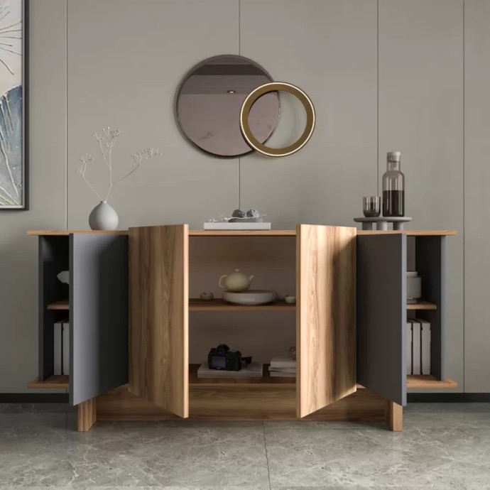 DIONA ΜΠΟΥΦΕΣ ΣΕ ΑΝΘΡΑΚΙ - OAK ΑΠΟΧΡΩΣΗ 180X45X80ΕΚ